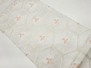 亀甲に松葉模様織出し袋帯